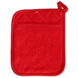 Terry Pocket Mitt - Red