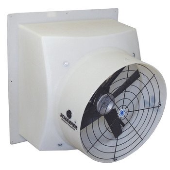 Schaefer F5 PFM2400-3A 24 in. 3-Phase Direct Drive Polyethylene Exhaust Fan with Aluminum Shutter