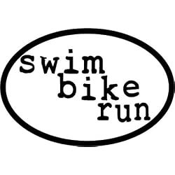 swim bike run Oval Magnet