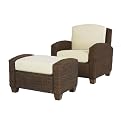 Cabana Banana Armchair and Ottoman Set - Cocoa