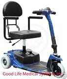 Drive Medical Falcon 3 Wheel Portable Travel Scooter with Comfortable Padded Seat and Batteries, Blue