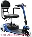 Drive Medical Falcon 3 Wheel Portable Travel Scooter with Comfortable Padded Seat and Batteries, Blue