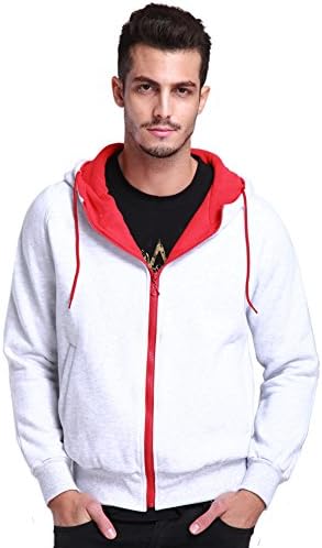 FireLionPlus Men's Assassins Creed 3 Desmond Cosplay Costumes Fleeces Hoody Coat Small White