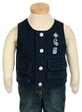 Bebini Denim Vest with Embroidered Camping Theme