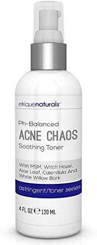 Acne Toner Spray - Oil Free Acne Toner And Acne Treatment - Large 4 OZ Value Size - Elrique Naturals Acne Chaos Toner