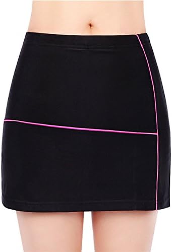Women's Running Cycling Athletic Skort Mini Skirt Black M Waist(27"-29.5")