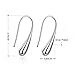 Minkang Fashion Jewelry 925 Solid Silver Teardrop Hoop Earrings