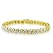 Sterling Silver Gold Plated 0.51 Carat Diamond Bracelet 7.5" Sterling Silver Gold Plated 0.51 Carat Diamond Bracelet 7.5"