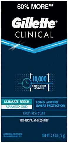 Gillette Clinical Advanced Solid Fresh Deodorant, 2.6 Ounce x Multipack of 3