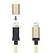 iOrange-E Lightning USB & Data Sync Braided Cable for iPhone 6 6 Plus 5S 5C 5, iPad Air, iPad 4th Gen, iPad Mini, iPad Mini with Retina Display, iPod Touch 5th Gene and iPod Nano 7th Gen - Gold