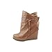 BCBGeneration Women's Loralei Ankle Wedge Bootie, Cognac
