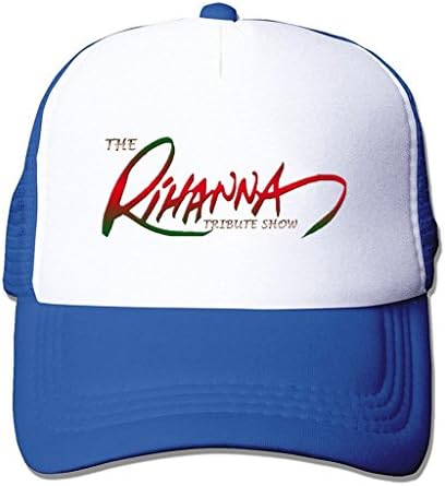 BYPGLT Rihanna Tribute Show Adjustable Printing Mesh Cap Snapback Unisex Custom Hats Blue