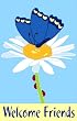 Welcome Friends Regular Size Applique Flag