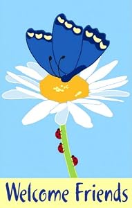 Welcome Friends Regular Size Applique Flag