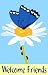 Welcome Friends Regular Size Applique Flag