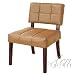 Elegant Styling PVC Leather Chair in Caramel