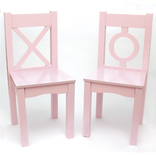 Lipper International 521-2PK Child's Chair, Light Pink, Set of 2