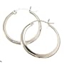 Signature Tarnish Free Round Flat Hoops