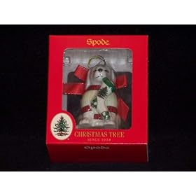 Spode Christmas Tree Ornament Puppy With Stocking by Spode