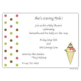 Pickles 'n Ice Cream Baby Shower Invitation by Stacy Claire Boyd