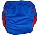 Green Acre Designs (GAD) Snap Pocket Cloth Diapers (Long Medium, Blue with Red Fleece)