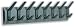 Acorn Linear Hat And Coat Wall Rack With Conclealed Fixings 8 Hooks Graphite Ref 319883
