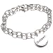 Sterling Silver BELIEVE Disc Charm on Rolo Chain Bracelet 7.5in