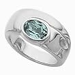 14K White Gold Aquamarine Ring