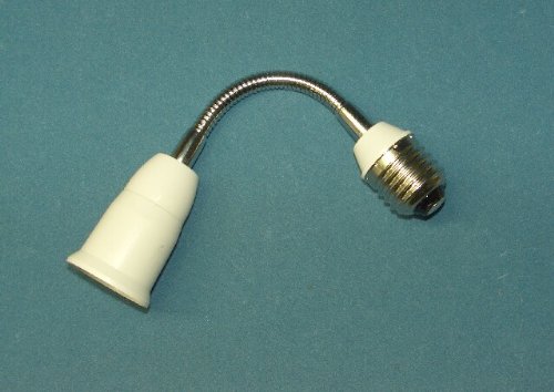 口金延長　フレキシブルアダプタ　Ｅ２６ を Ｅ２６　へ（＋１７０ｍｍ）【全数を日本で検品】