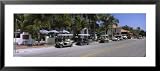 Golf Carts and Cars Parked on a Street, Boca Grande, Gasparilla Island, Florida, USA Framed Art Poster Print by Panoramic Images, 43x19