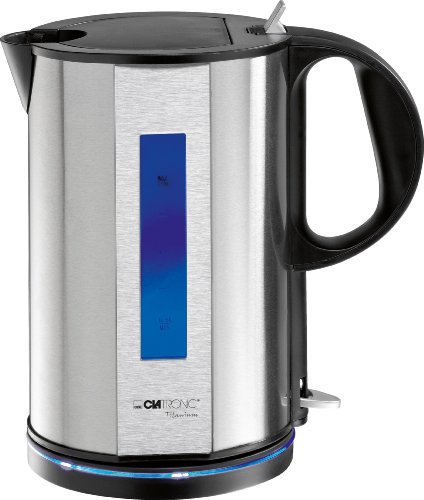 Clatronic 263097 WKS 3299 Wasserkocher Cordless 360&deg; 1,5 Liter max, Titanium Preisvergleich