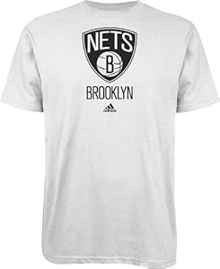 Brooklyn Nets Adidas NBA Full Primary Logo T-Shirt - White