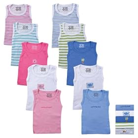 Luvable Friends 5-Pack Lightweight Sleeveless Tee Tops