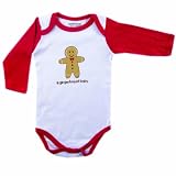 Luvable Friends Christmas Bodysuit, Lil Ginger Bread Baby, 9-12 Months