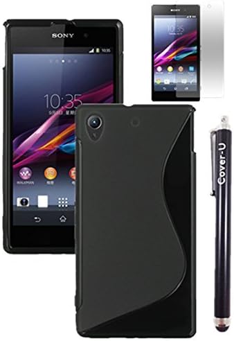 Cover-U® Sony Xperia Z1S C6916 Black Skin Armor Case Rugged Case Red with Stand Included [Free Premium Screen Guard + Free Cover U (TM) Stylus Pen]