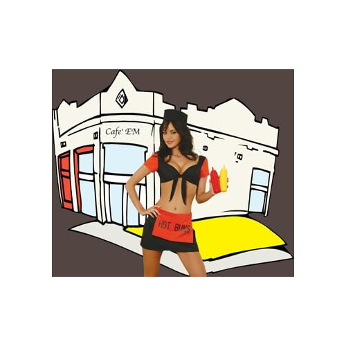 Barbecue Babe 6pc Costume Includes Mini Skirt and Tie Top and Apron