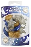 Bath Bead Cylinder Sun, Moon & Stars (16 Beads)