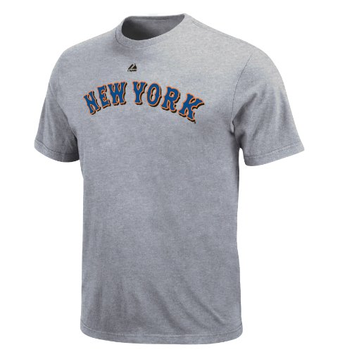 MLB Johan Santana New York Mets Youth Short Sleeve Basic Tee (Steel Heather, Small)