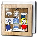 Londons Times Funny Society Cartoons - Soccer Moms - Tile Napkin Holders