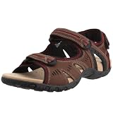 Geox Men's Uomo Sandal Off Road Sandal,Coffee/Red,43 EU (US Men's 10 M)