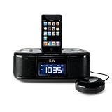 iLuv iMM153BLK Dual Alarm Clock with Bed Shaker for your iPod - Black