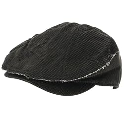 New Cotton Frayed Distressed Ivy Cabbie Cap Hat Large Extra Large Black