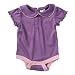 Babysoy Puff-Sleeve Bodysuit , Eggplant 0-3 Months