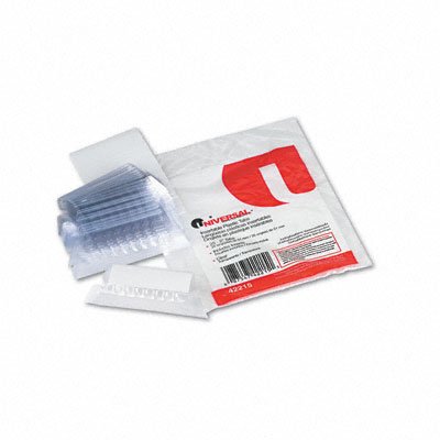 Universal : Hanging File Folder Plastic Index Tabs, 1/5 Tab, 2in, Clear, 25/Pack -:- Sold as 2 Packs of - 25 - / - Total of 50 Each