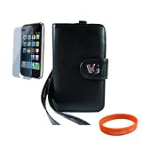 ITouch Accessory Kit for Apple iPod touch 8GB 32GB 64G 3rd 3G Generation NEWEST MODEL , Includes: Black VG Brand Permium Durable Leather Flip Wallet Carrying Case + Ipod Touch 3rd Generation Screen Protector + Orange Vangoddy TM, VG Wrist Band!!!