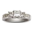14K White Gold Diamond Engagement Ring - 1.50 Ct.