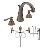 Moen T6125ORB-9000 Kingsley Two-Handle High Arc Bathroom Faucet with Valve, Oil Rubbed Bronze