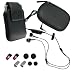 Blackberry Premium Multimedia 3.5mm Stereo Headset with Case and Black Leather Swivel Holster Case for Blackberry Storm 9500 9530 Storm2 9550 9520