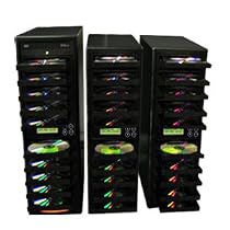 Produplicator 30 Burner Daisy Chain 20X DVD CD Duplicator Machine + Removable 320GB Hard Disk Drive (Standalone Audio Video Copy Tower, Disc Duplication Device)
