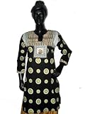 Part Wear Kurtis Black Tunic Yoga Cotton Kurti Clothing Of India Casual Dresses Size M Christmas Sale